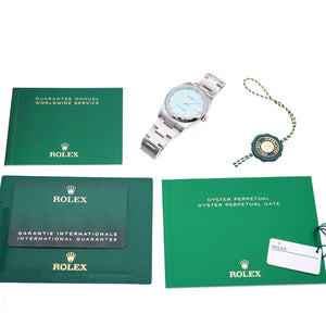 新品同様 ロレックス オイスターパーペチュアル36 ターコイズ 126000 自動巻き 腕時計 ステンレススチール  0039【中古】ROLEX メンズ