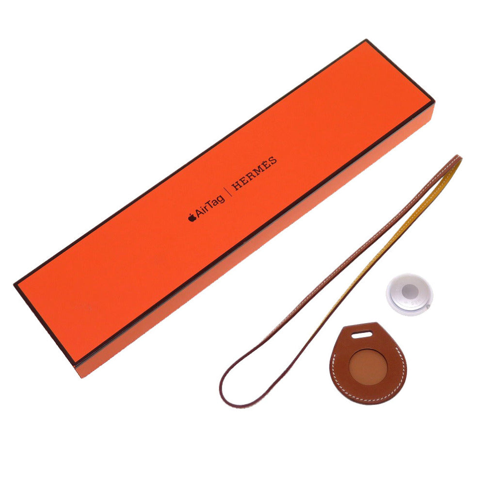 未使用 エルメス × Apple エアタグ Air Tag ヴォーバレニア ゴールド キーホルダー バッグチャーム 0040 【中古】 HERMES