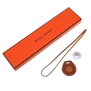 未使用 エルメス × Apple エアタグ Air Tag ヴォーバレニア ゴールド キーホルダー バッグチャーム 0040 【中古】 HERMES