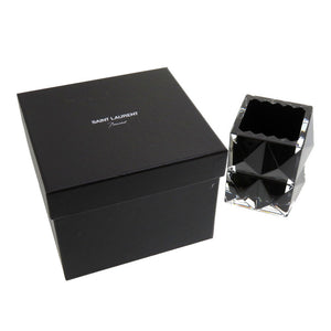 未使用 サンローランパリ × バカラ ルクソール ペンシルホルダー ガラス ブラック 0043 【中古】 SAINT LAURENT PARIS × Baccarat