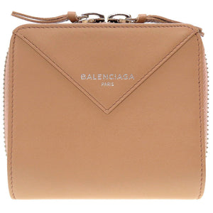 新品同様 バレンシアガ レザー 371662 2つ折り財布 ピンク 0045【中古】BALENCIAGA