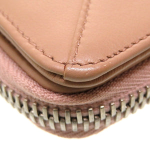 新品同様 バレンシアガ レザー 371662 2つ折り財布 ピンク 0045【中古】BALENCIAGA