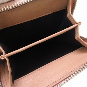 新品同様 バレンシアガ レザー 371662 2つ折り財布 ピンク 0045【中古】BALENCIAGA