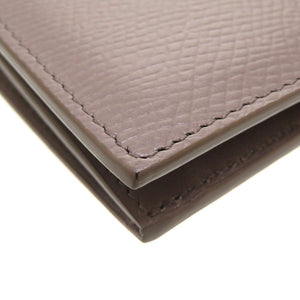 美品 セリーヌ ミディアム ストラップ ウォレット 2019年製 バイカラー レザー グレー 水色 2つ折り財布 0046【中古】CELINE