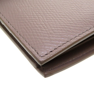 美品 セリーヌ ミディアム ストラップ ウォレット 2019年製 バイカラー レザー グレー 水色 2つ折り財布 0046【中古】CELINE