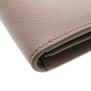 美品 セリーヌ ミディアム ストラップ ウォレット 2019年製 バイカラー レザー グレー 水色 2つ折り財布 0046【中古】CELINE