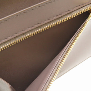 美品 セリーヌ ミディアム ストラップ ウォレット 2019年製 バイカラー レザー グレー 水色 2つ折り財布 0046【中古】CELINE