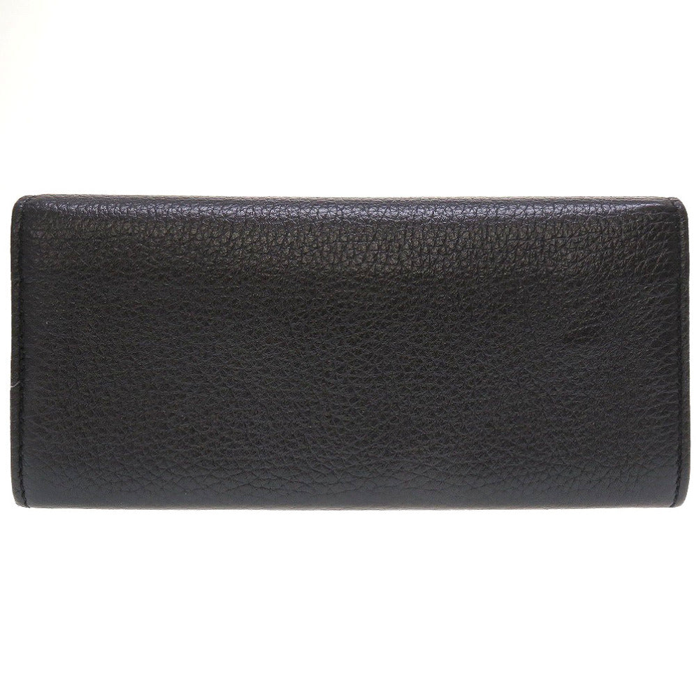 美品 ジミーチュウ レザー スタッズ ブラック 黒 2つ折り 長財布 0047【中古】JIMMY CHOO