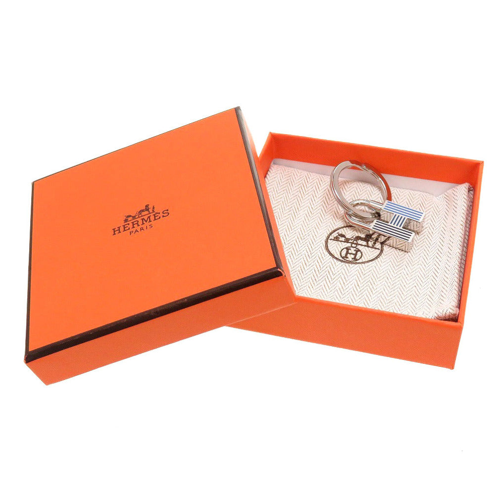 新品同様 エルメス クイズレインボー カデナ メタル シルバー バッグチャーム キーホルダー 0055【中古】HERMES