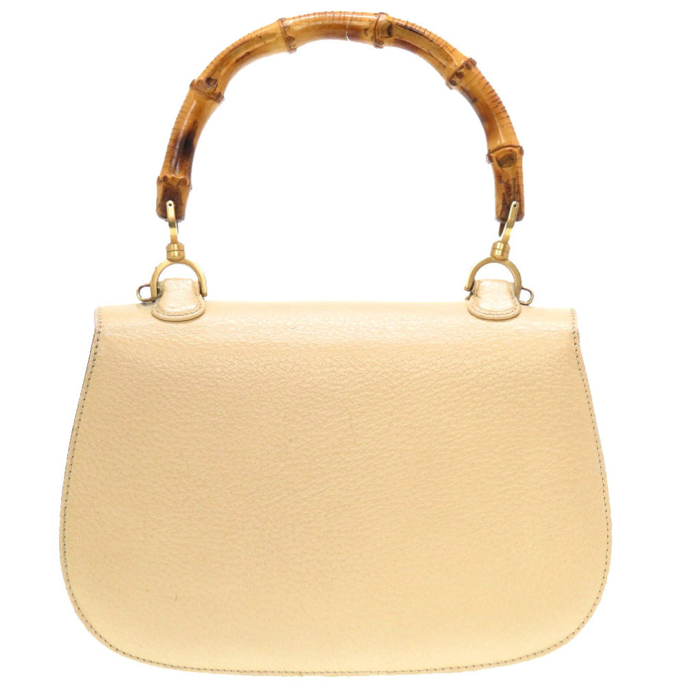 グッチ バンブー レザー アイボリー 2WAY 000 926 2WAY ハンドバッグ バッグ 0074 【中古】 GUCCI