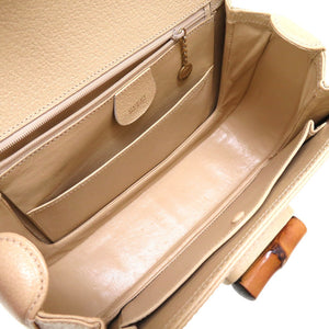 グッチ バンブー レザー アイボリー 2WAY 000 926 2WAY ハンドバッグ バッグ 0074 【中古】 GUCCI