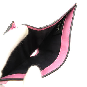 未使用 フェンディ バゲット ラムスキン ゴールド金具 ピンク 二つ折り財布 0085【中古】FENDI