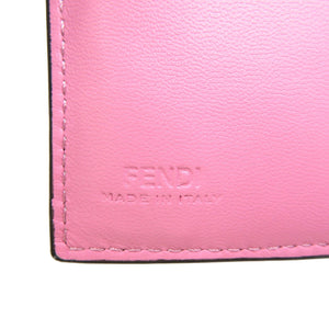 未使用 フェンディ バゲット ラムスキン ゴールド金具 ピンク 二つ折り財布 0085【中古】FENDI