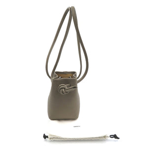 未使用 ヴァジック vasic bond nano レザー グレー ショルダーバッグ 0086【中古】VASIC