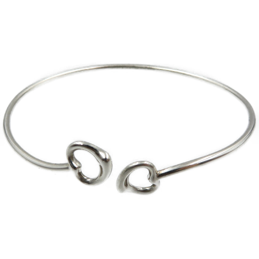 美品 ティファニー エルサ・ペレッティ ダブルオープンハート シルバー925 バングル 0089【中古】TIFFANY&Co.