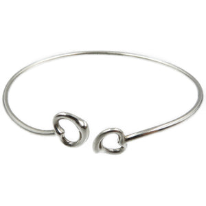 美品 ティファニー エルサ・ペレッティ ダブルオープンハート シルバー925 バングル 0089【中古】TIFFANY&Co.