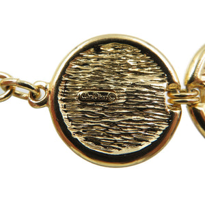 美品 クリスチャンディオール 7連メダル メタル ゴールド ブレスレット 0093【中古】Christian Dior