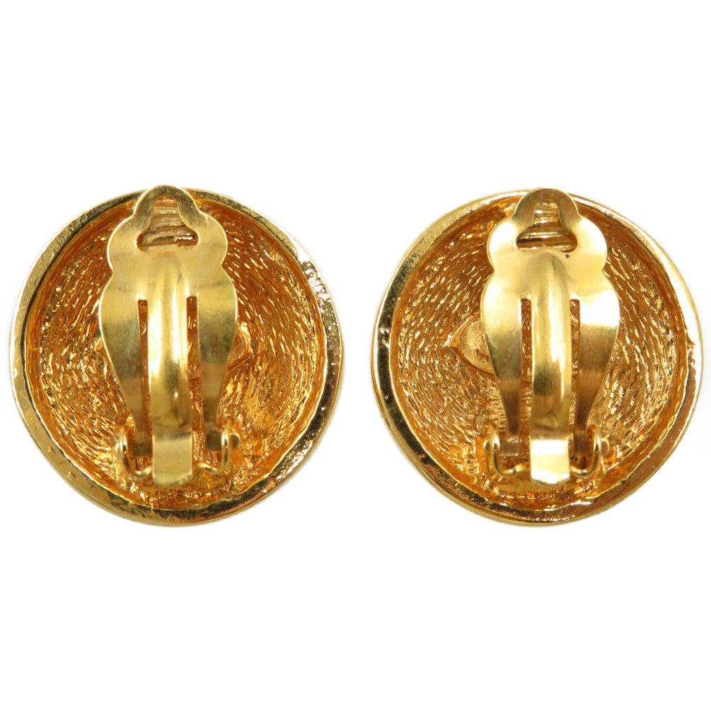 美品 シャネル マトラッセ ココマーク GP ヴィンテージ ゴールド イヤリング 0094【中古】CHANEL