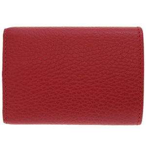 未使用 グッチ GGマーモント 523277 コンパクトウォレット レザー レッド 赤 3つ折り財布 財布 0098【中古】GUCCI