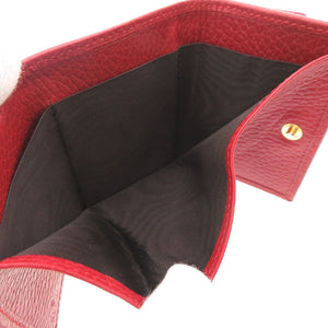 未使用 グッチ GGマーモント 523277 コンパクトウォレット レザー レッド 赤 3つ折り財布 財布 0098【中古】GUCCI