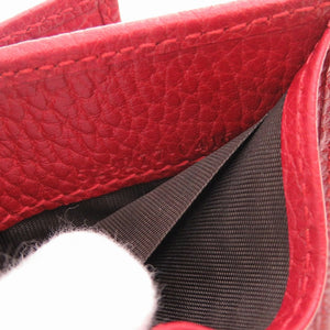 未使用 グッチ GGマーモント 523277 コンパクトウォレット レザー レッド 赤 3つ折り財布 財布 0098【中古】GUCCI