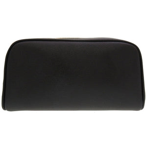 美品 シャネル ジップ ココボタン ココマーク 8番台 レザー ブラック 黒 ポーチ 0099【中古】CHANEL