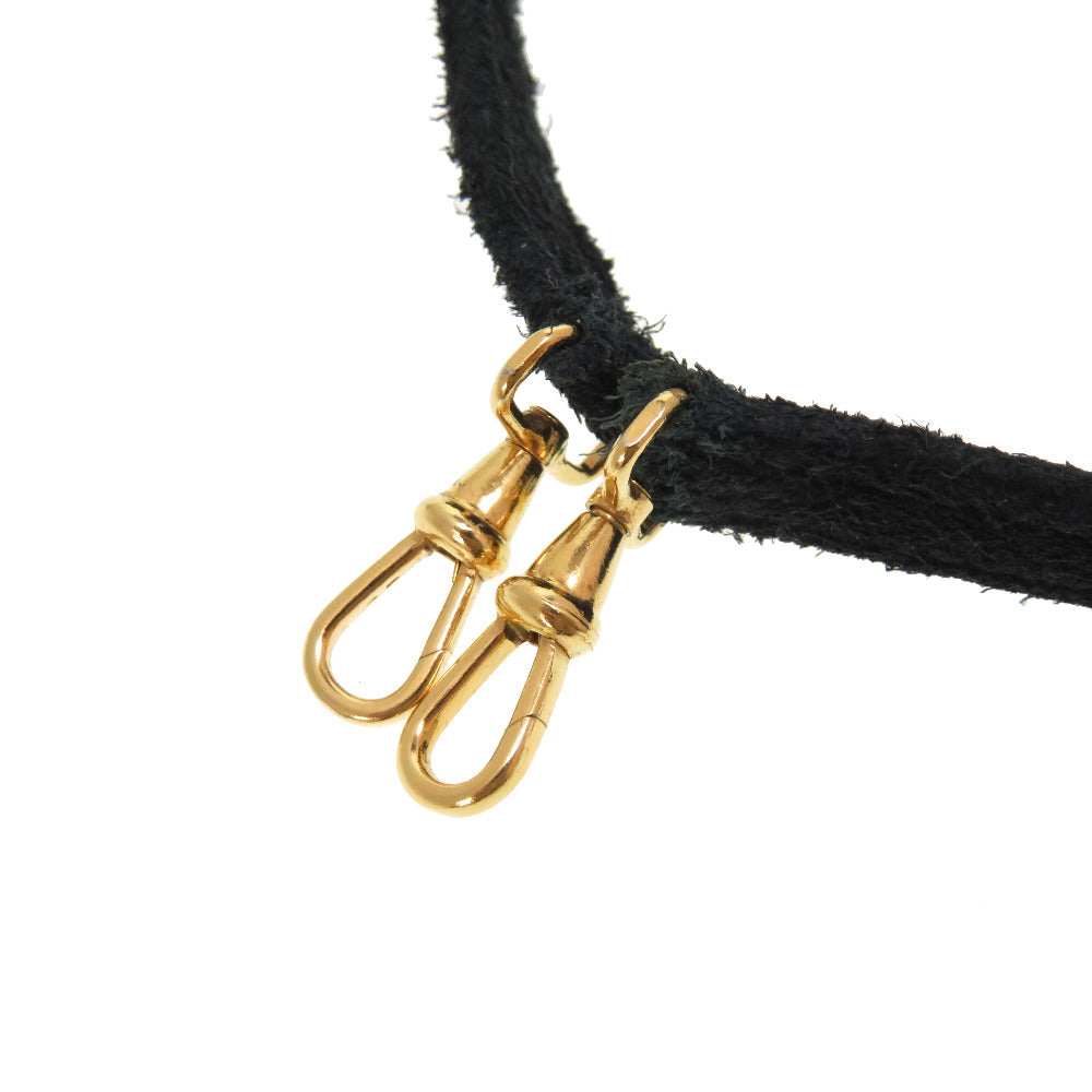 エルメス ミニケリーストラップ ドブリス ブラック ゴールド金具 ショルダーストラップ 黒 0103 【中古】 HERMES