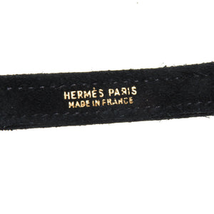 エルメス ミニケリーストラップ ドブリス ブラック ゴールド金具 ショルダーストラップ 黒 0103 【中古】 HERMES