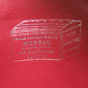 新品同様 モロー パリ ミニジップ ブレガンソン レザー パープル ネイビー ハンドバッグ 紫 紺 0105 【中古】 MOREAU PARIS