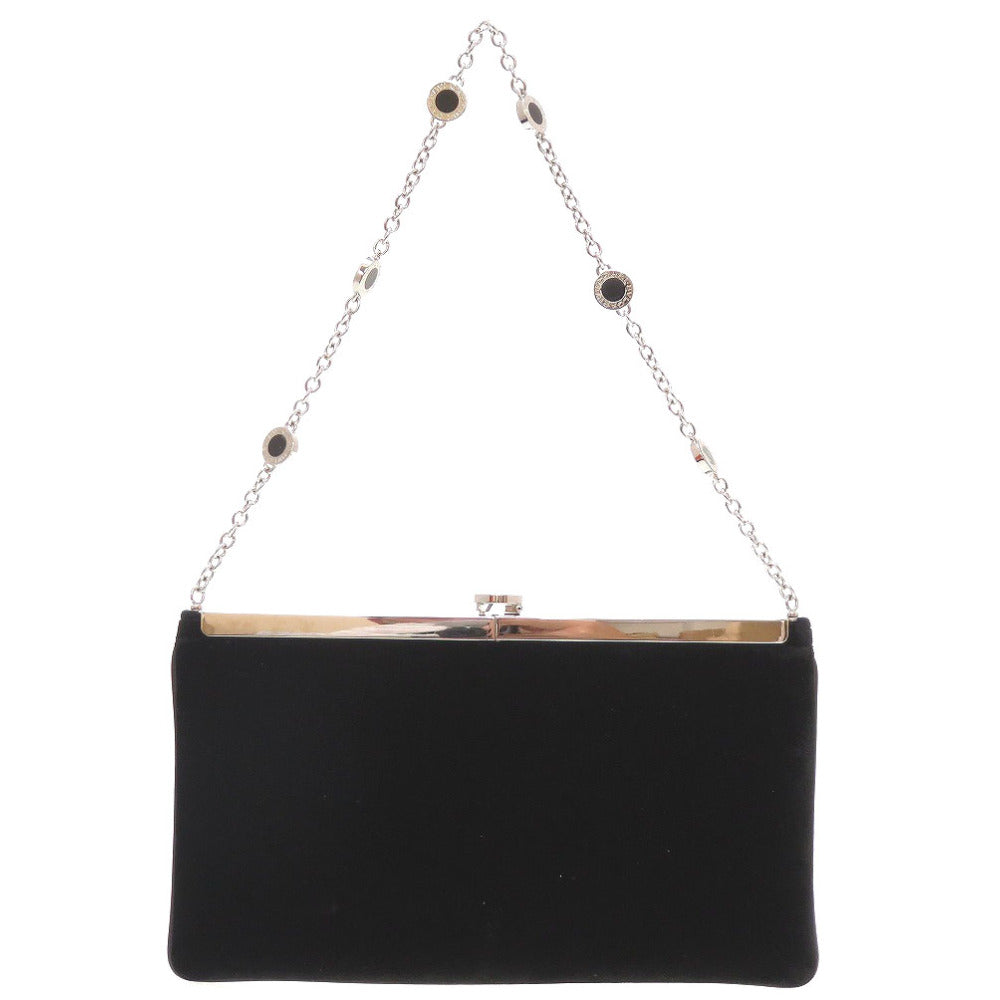 新品同様 ブルガリ チェーン ブルガリブルガリ ベロア ブラック 黒 パーティーバッグ ショルダーバッグ 0108【中古】BVLGARI