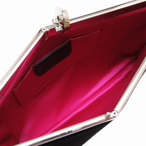 新品同様 ブルガリ チェーン ブルガリブルガリ ベロア ブラック 黒 パーティーバッグ ショルダーバッグ 0108【中古】BVLGARI