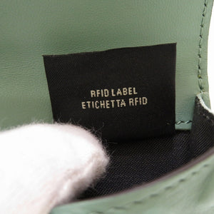 新品同様 フェンディ コンパクトウォレット 8M0395 レザー グリーン 緑 3つ折り財布 財布 0109【中古】FENDI