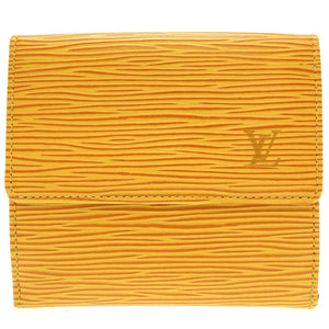 新品同様 ルイヴィトン エピ M63489 ポルトモネ ビエ カルトクレディ イエロー パープル 黄 紫 Wホック財布 財布 0110【中古】LOUIS VUITTON