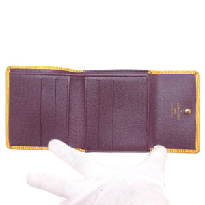 新品同様 ルイヴィトン エピ M63489 ポルトモネ ビエ カルトクレディ イエロー パープル 黄 紫 Wホック財布 財布 0110【中古】LOUIS VUITTON