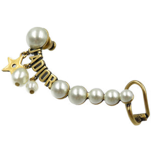 新品同様 クリスチャンディオール J'DIOR メタル レジンパール ゴールド 片耳ピアス 0117【中古】Christian Dior