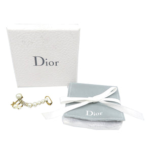 新品同様 クリスチャンディオール J'DIOR メタル レジンパール ゴールド 片耳ピアス 0117【中古】Christian Dior