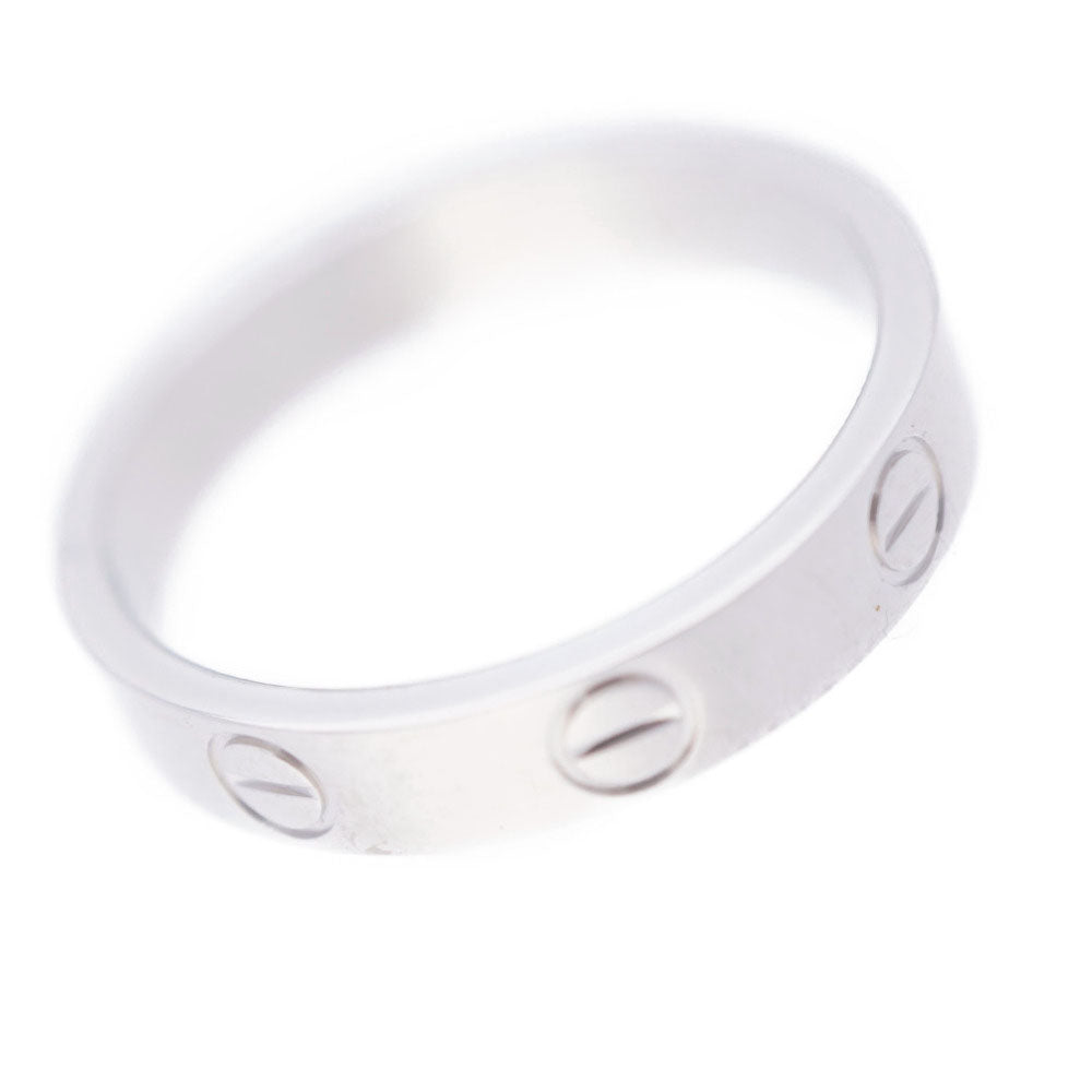 新品同様 カルティエ 750WG ミニラブリング #52 K18WG ホワイトゴールド アクセサリー 12号 0120【中古】CARTIER レディース