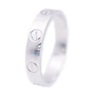 新品同様 カルティエ 750WG ミニラブリング #52 K18WG ホワイトゴールド アクセサリー 12号 0120【中古】CARTIER レディース