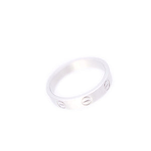新品同様 カルティエ 750WG ミニラブリング #52 K18WG ホワイトゴールド アクセサリー 12号 0120【中古】CARTIER レディース