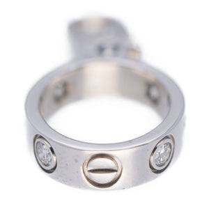 新品同様 カルティエ ラブチャーム 6Pダイヤ 750WG ペンダント トップ K18YWG ホワイトゴールド/ダイヤモンド ジュエリー 0122【中古】CARTIER