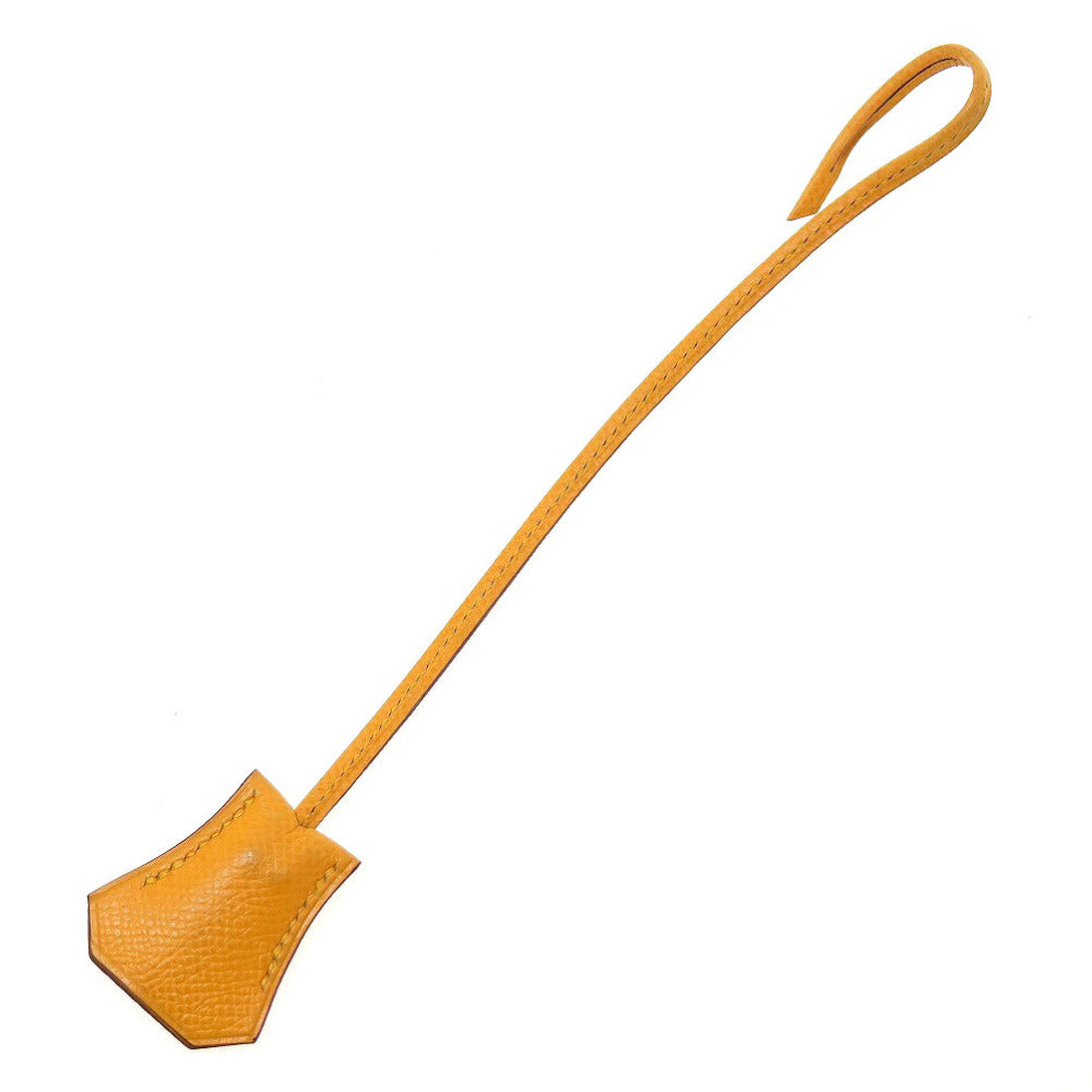 美品 エルメス クシュベル ジョーヌ 黄 バッグチャーム キーホルダー クロシェット 0129 【中古】HERMES