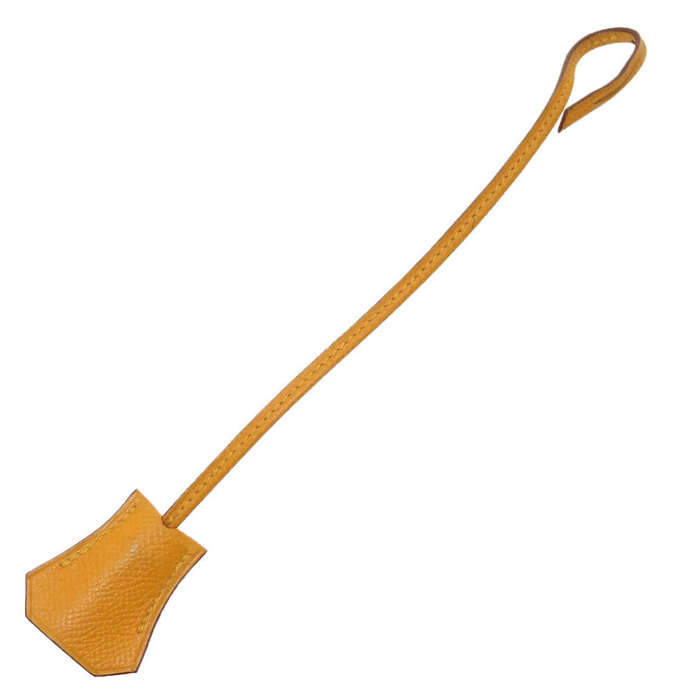 美品 エルメス クシュベル ジョーヌ 黄 バッグチャーム キーホルダー クロシェット 0129 【中古】HERMES