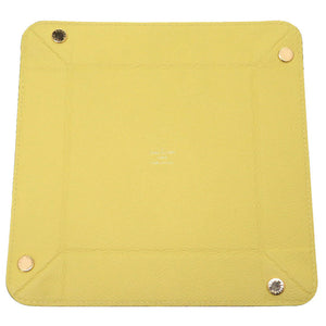 美品 ルイヴィトン LVサークル ノベルティ レザー イエロー 黄 小物入れ ジュエリートレイ 0130【中古】LOUIS VUITTON