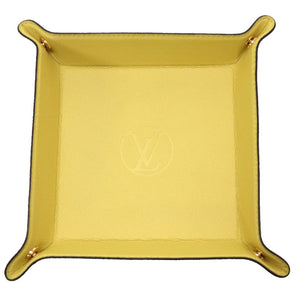 美品 ルイヴィトン LVサークル ノベルティ レザー イエロー 黄 小物入れ ジュエリートレイ 0130【中古】LOUIS VUITTON