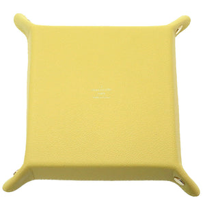 美品 ルイヴィトン LVサークル ノベルティ レザー イエロー 黄 小物入れ ジュエリートレイ 0130【中古】LOUIS VUITTON