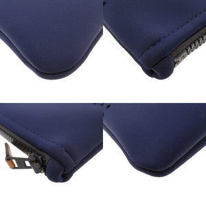 新品同様 エルメス ネオバン MM ポリアミド エラスタン ネイビー 紺 クラッチバッグ ポーチ 0131【中古】HERMES