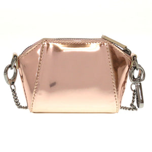 未使用 ジバンシィ ベイビーアンティゴナ BB60D7B0XN レザー メタリックピンク チェーン ショルダーバッグ 0137【中古】GIVENCHY