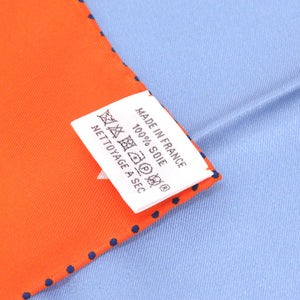 新品同様 エルメス カレ70 TEA TiME ティータイム スカーフ シルク/シルク オレンジ 0141 【中古】 HERMES