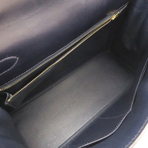 美品 エルメス ケリー32 内縫い ボックスカーフ ネイビー ゴールド金具 □E刻印 ハンドバッグ バッグ 紺 0029 【中古】 HERMES