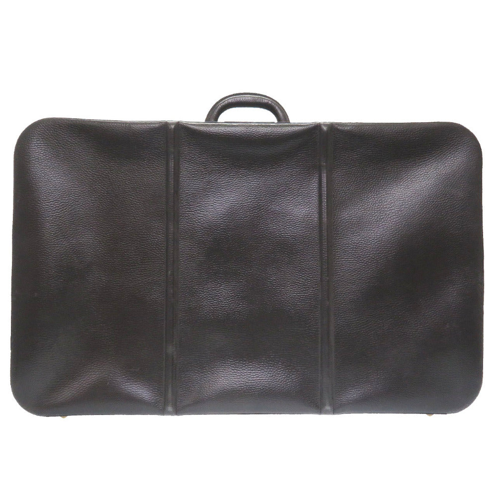 エルメス アンティーク トランク ケース レザー ブラック ヴィンテージ バッグ 黒 0031 【中古】 HERMES メンズ